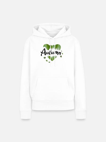 Herbst Herbstblätter Blätter - Frauen Premium Bio Hoodie - Weiß