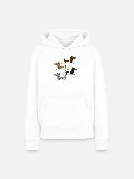 Dackeln - Frauen Premium Bio Hoodie - Weiß