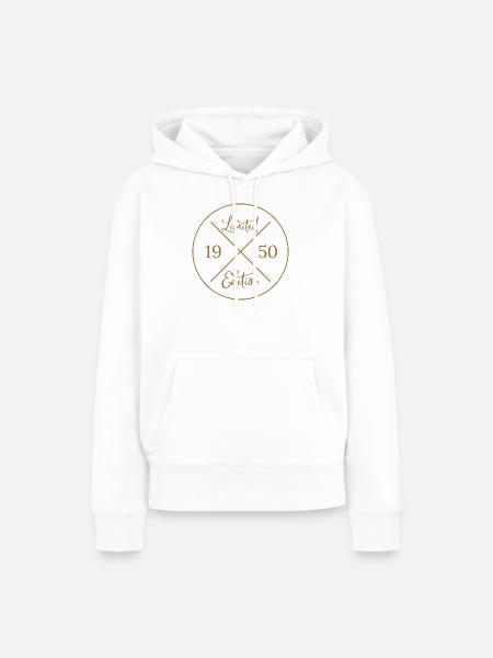 Limited Edition 1950 - Frauen Premium Bio Hoodie - Weiß