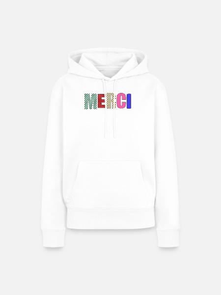 Vielen Dank - Frauen Premium Bio Hoodie - Weiß