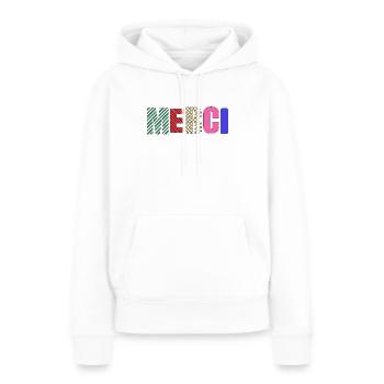 Vielen Dank - Frauen Premium Bio Hoodie - Weiß - Vorne - Julia (174cm)