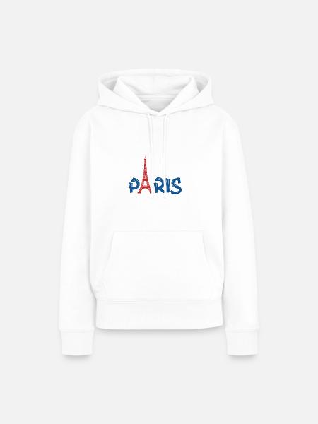 PARIS - Frauen Premium Bio Hoodie - Weiß