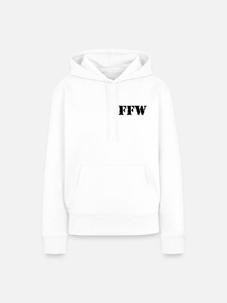 FFW Schrift Armee-Style - Frauen Premium Bio Hoodie - Weiß