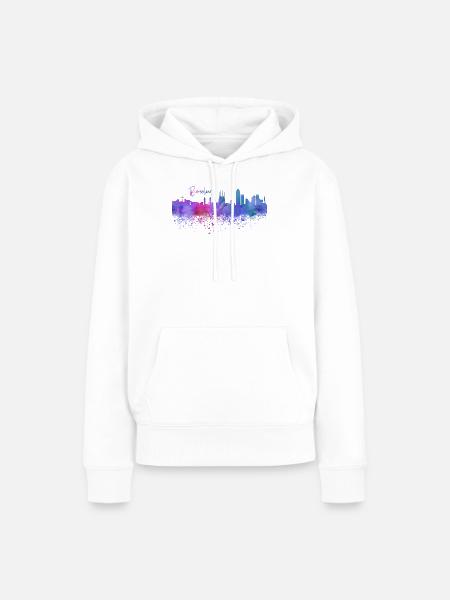 Barcelona - Frauen Premium Bio Hoodie - Weiß