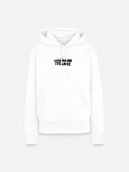 Titanic Retro - Frauen Premium Bio Hoodie - Weiß
