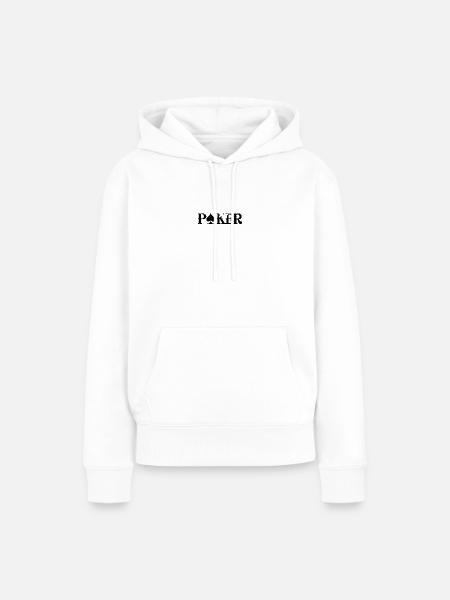 Poker - Frauen Premium Bio Hoodie - Weiß