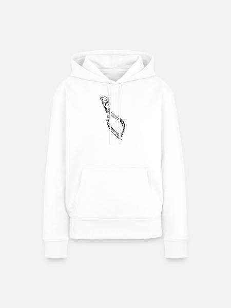 Apnoe 001 black - Frauen Premium Bio Hoodie - Weiß
