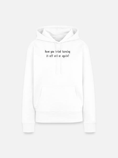 On or Off - Frauen Premium Bio Hoodie - Weiß