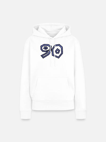90 - Frauen Premium Bio Hoodie - Weiß