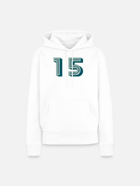 15 - Frauen Premium Bio Hoodie - Weiß