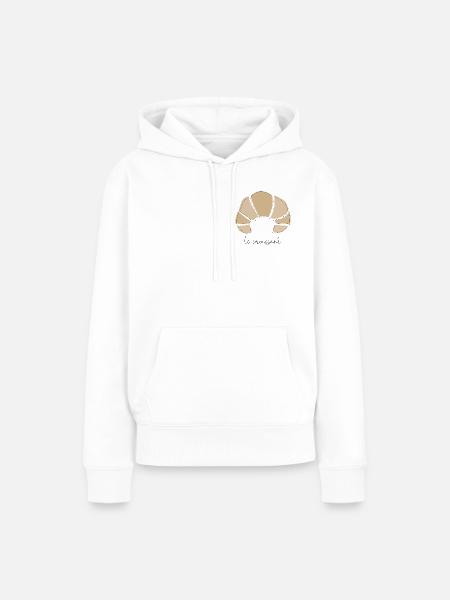 Croissant³. - Frauen Premium Bio Hoodie - Weiß