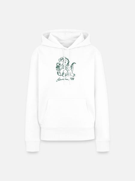 Georges Basic dunkelgrün - Frauen Premium Bio Hoodie - Weiß