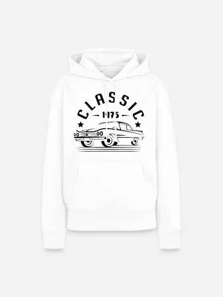 Klassisch 1975. - Frauen Premium Bio Hoodie - Weiß