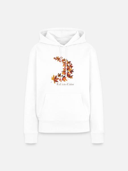 Fallen Sie in Farbe - Frauen Premium Bio Hoodie - Weiß