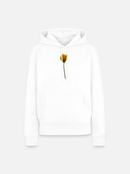 gelbe Mohnblume Mohn - Frauen Premium Bio Hoodie - Weiß