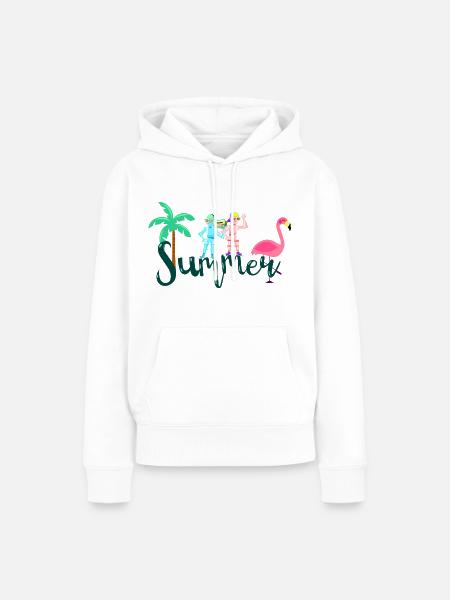 Sommer - Frauen Premium Bio Hoodie - Weiß