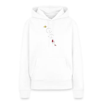 Schneemann ausgerutscht - Frauen Premium Bio Hoodie - Weiß - Vorne - Julia (174cm)