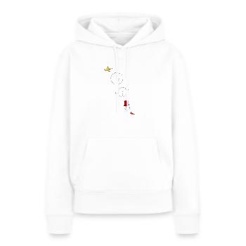 Schneemann ausgerutscht - Frauen Premium Bio Hoodie - Weiß - Vorne - Julia (174cm)