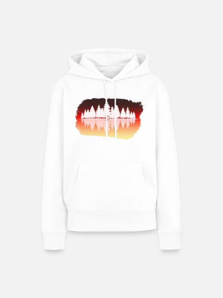 Wald - Forest - Frauen Premium Bio Hoodie - Weiß