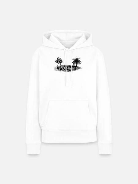 Auszeit Surfbrett - Frauen Premium Bio Hoodie - Weiß