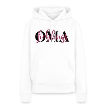 Lieblingsoma Oma - Frauen Premium Bio Hoodie - Weiß - Vorne - Julia (174cm)