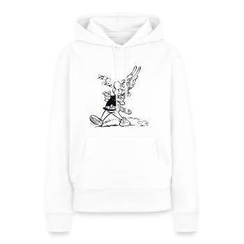 Asterix & Obelix - Asterix singt - Frauen Premium Bio Hoodie - Weiß - Vorne - Julia (174cm)