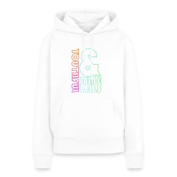 Youthful & Timeless - Women’s Premium Organic Hoodie - white - Front - Julia (174cm)