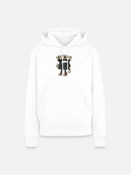 Fresh - Frauen Premium Bio Hoodie - Weiß