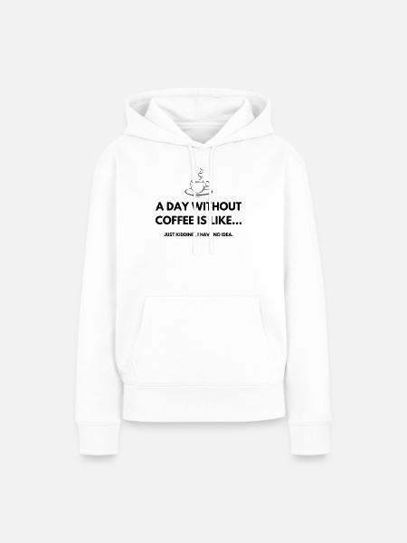 Morgenmuffel - Frauen Premium Bio Hoodie - Weiß