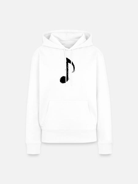 Musik Note Schwarz Musiknote - Frauen Premium Bio Hoodie - Weiß