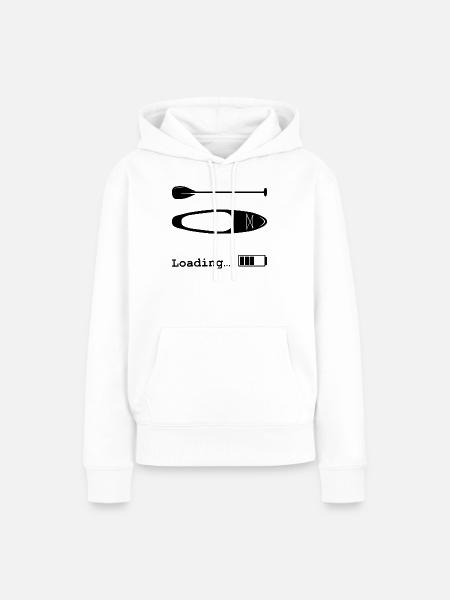 SUP-Therapie, Stand-Up-Paddle-Design - Frauen Premium Bio Hoodie - Weiß