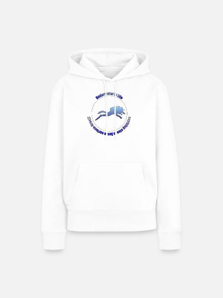 Underwater is Life - Frauen Premium Bio Hoodie - Weiß