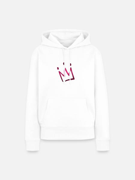 Krone Rosa - Frauen Premium Bio Hoodie - Weiß