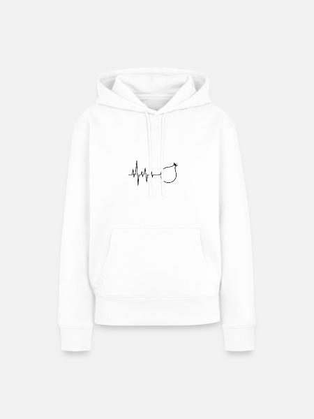 Zwiebel Herzschlag - Frauen Premium Bio Hoodie - Weiß