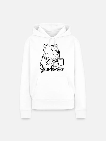 Steuerberater Bär Kaffeetasse Kaffee Steuerbärater - Frauen Premium Bio Hoodie - Weiß