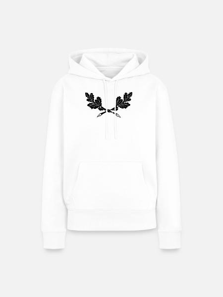 Eiche Logo Jäger 2 - Frauen Premium Bio Hoodie - Weiß