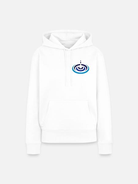 Wassertropfen Logo - Frauen Premium Bio Hoodie - Weiß