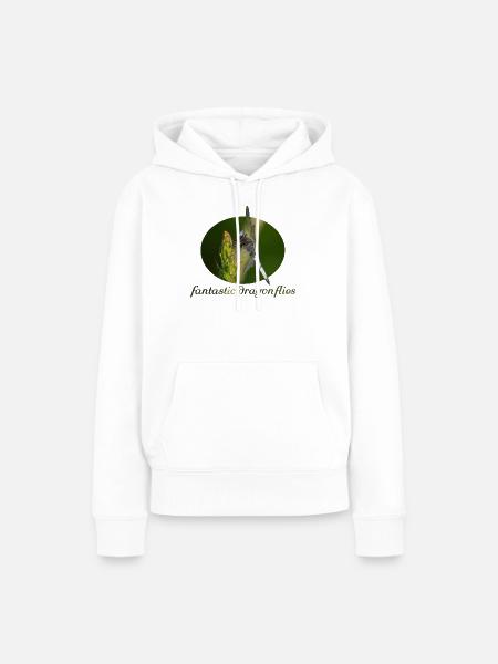Libelle - Frauen Premium Bio Hoodie - Weiß
