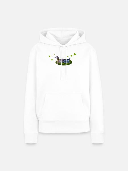 I love you - Frauen Premium Bio Hoodie - Weiß