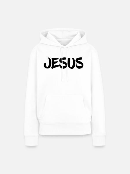 Jesus - Frauen Premium Bio Hoodie - Weiß