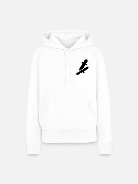 Zwei Adler im Nahkampf - Frauen Premium Bio Hoodie - Weiß