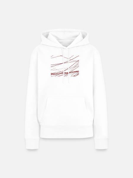 Design Stromkabel durcheinander - Frauen Premium Bio Hoodie - Weiß