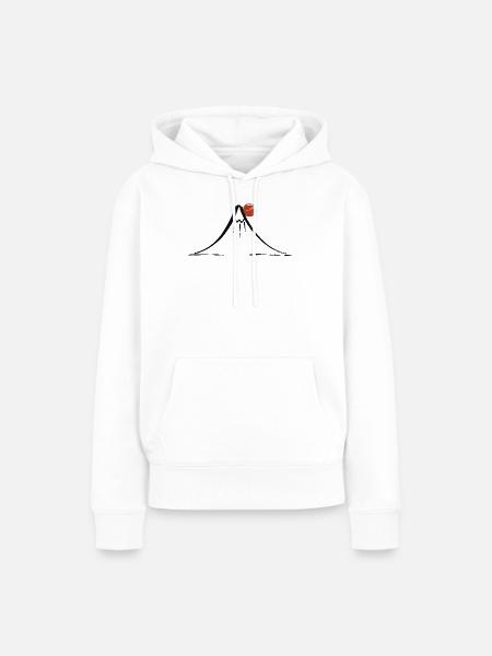 Mount Fuji - Frauen Premium Bio Hoodie - Weiß