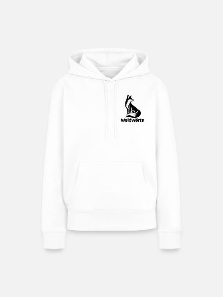 Waldwärts – Fuchs Waldliebe Naturmotiv - Frauen Premium Bio Hoodie - Weiß