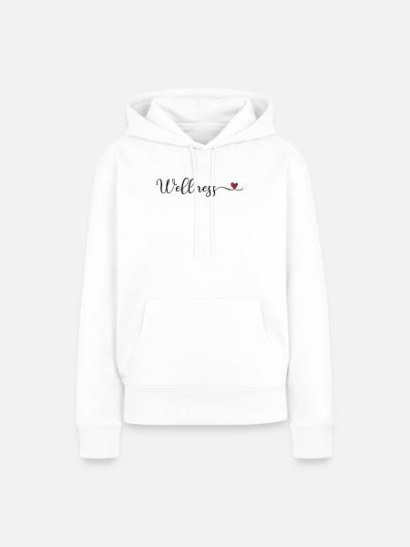 Wellness - Frauen Premium Bio Hoodie - Weiß