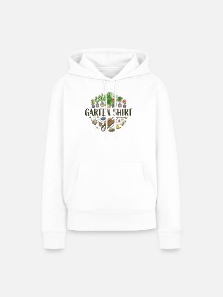 Garten Shirt - Frauen Premium Bio Hoodie - Weiß