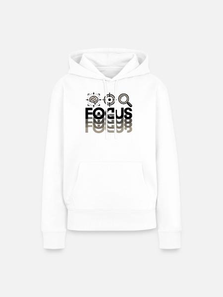 Focus – Fokus Mindset Konzentration Motivation - Frauen Premium Bio Hoodie - Weiß