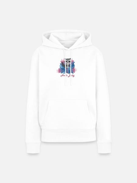 Hello Baby Dachs - Frauen Premium Bio Hoodie - Weiß