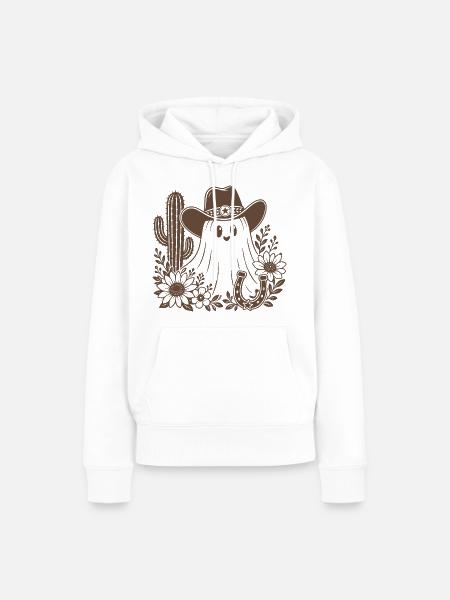 Cowboy Geist - Frauen Premium Bio Hoodie - Weiß