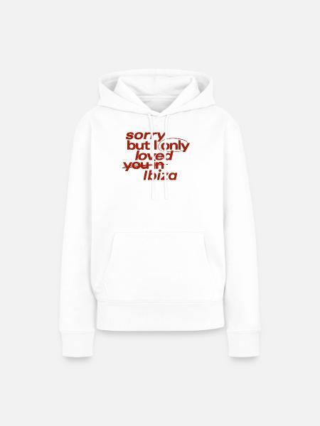 Ibiza-Liebe im Rotdruck - Frauen Premium Bio Hoodie - Weiß